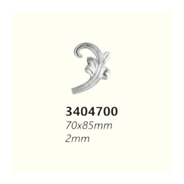Връх от ковано желязо 3404700 (2 mm), 70*85 mm