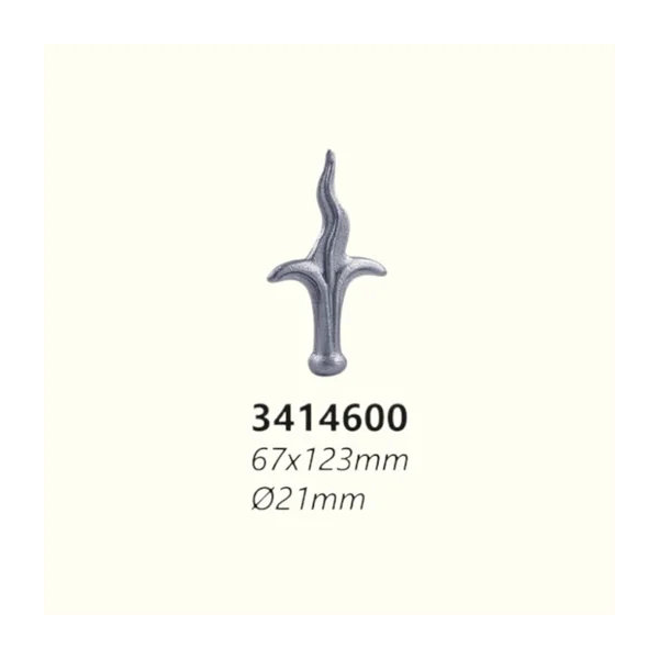 Връх от ковано желязо 3414600 (D=21 mm), 67*123 mm