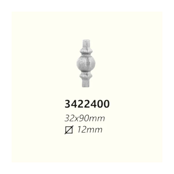 Елемент за вграждане от ковано желязо 3422400 (12 mm), 32*90 mm