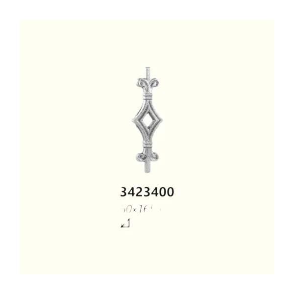 Елемент за вграждане от ковано желязо 3423400 (12 mm), 60*165 mm