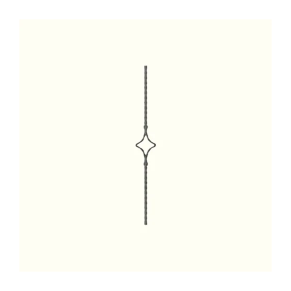 Декоративен прът от ковано желязо TK 109 (11,5*5,5 mm) 105*800 mm, 105*800 mm