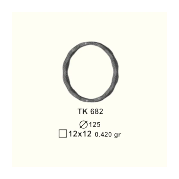 Кръгче от ковано желязо TK682 (11,5*5,5 mm), D=125 mm