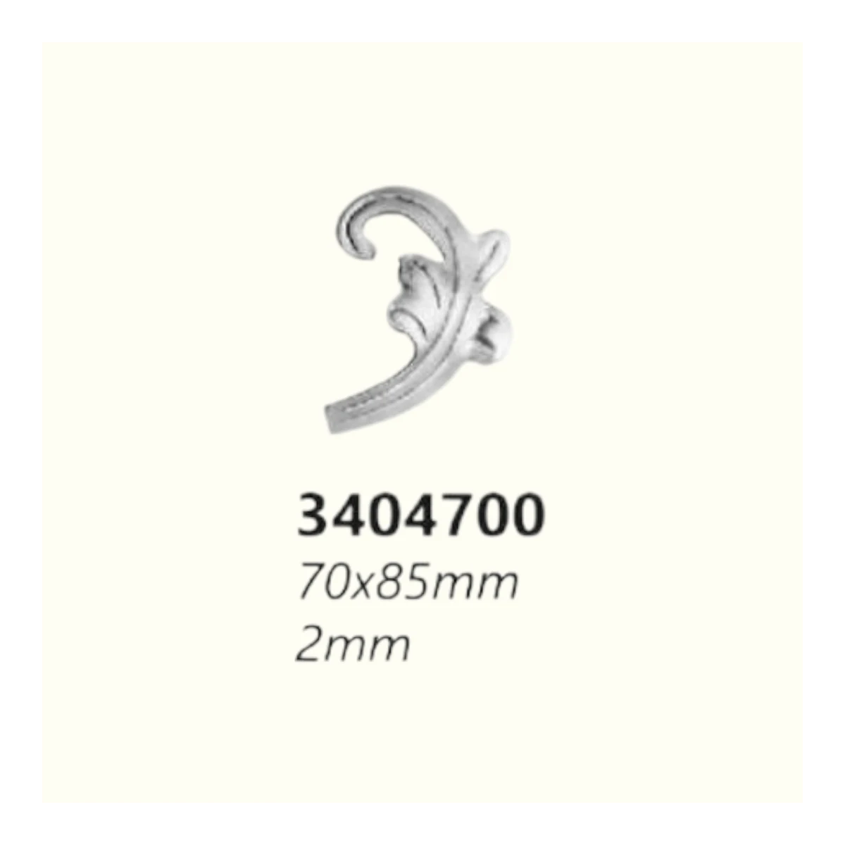 Връх от ковано желязо 3404700 (2 mm), 70*85 mm