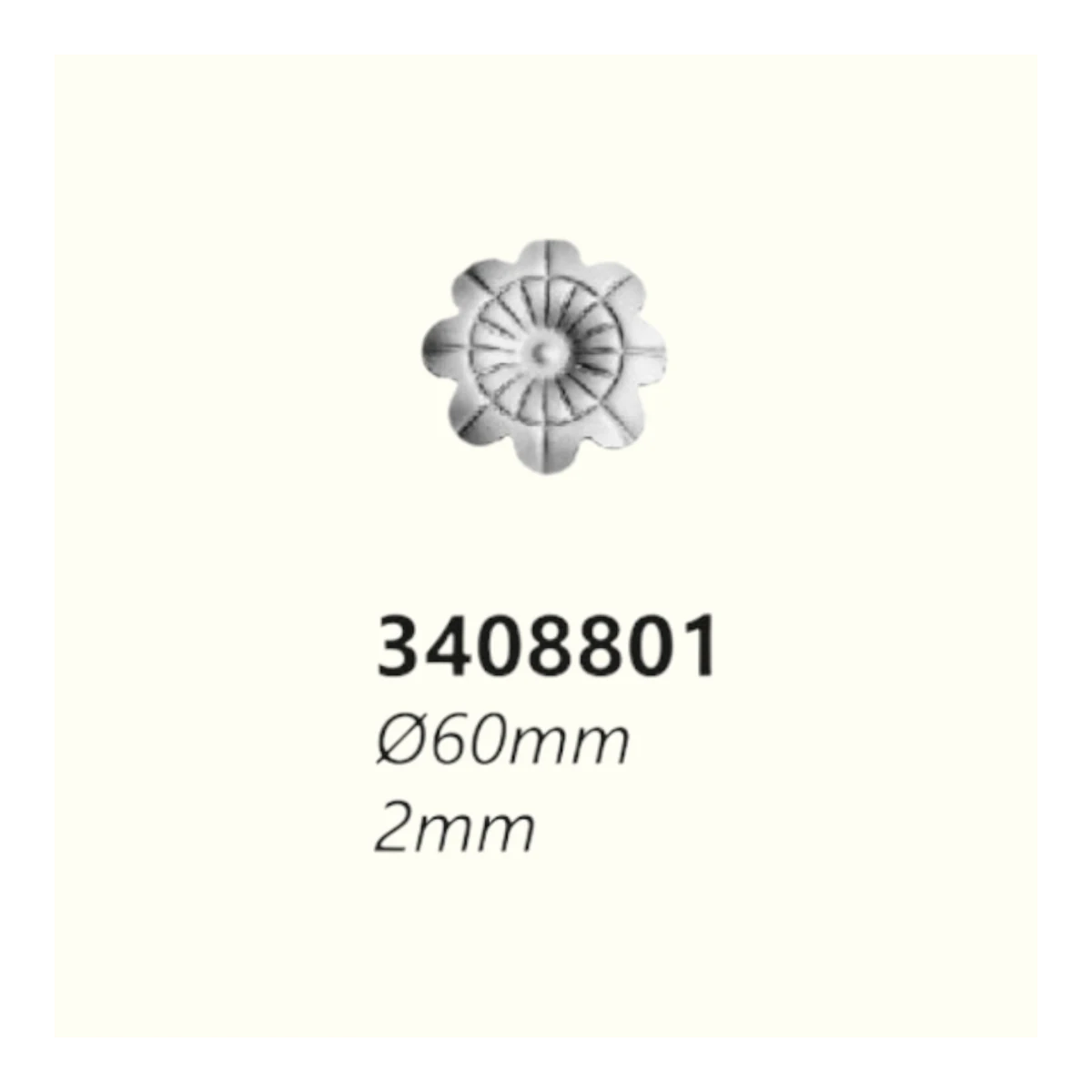 Розетка 3408801 (2 mm), D= 60 mm