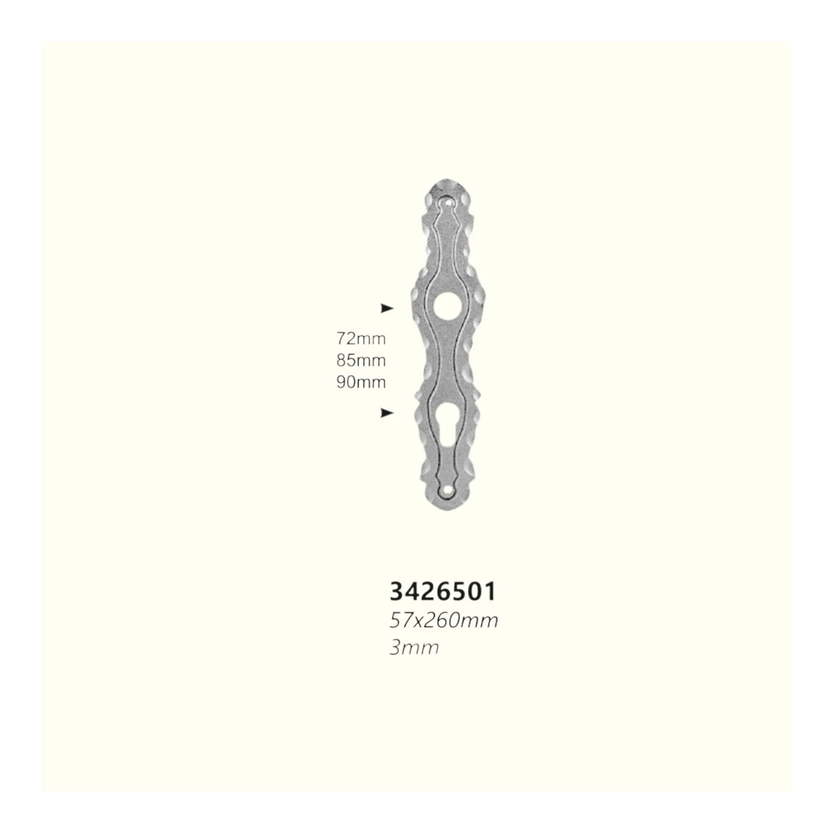 Розетка за брава 3426501 (3 mm), 57*260 mm