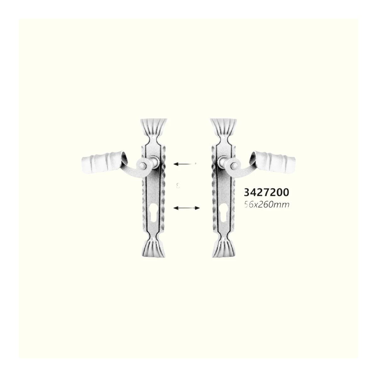 Комплект розетка и дръжка 3427200 (3 mm), 56*260 mm