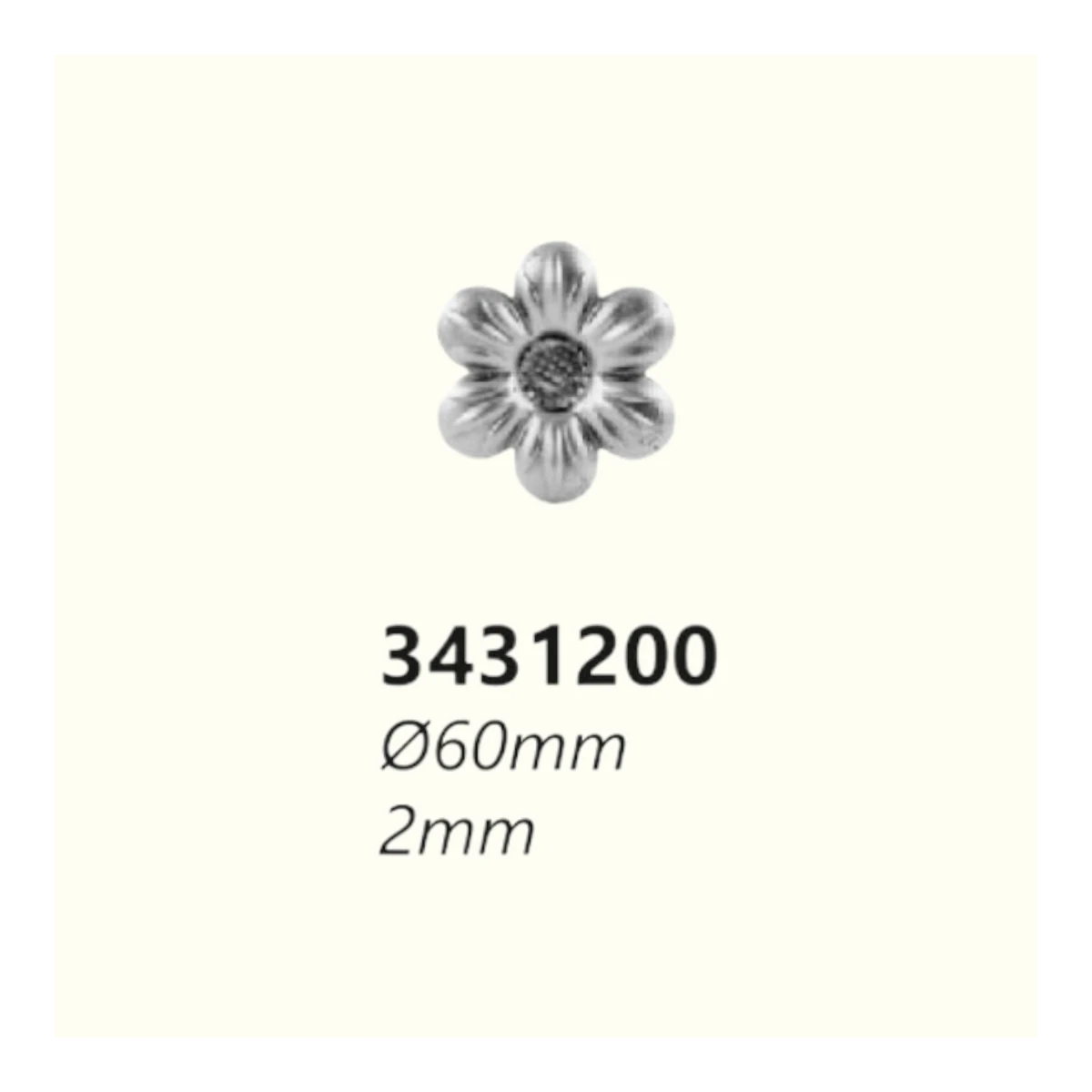 Розетка 3431200 (2 mm), D= 60 mm