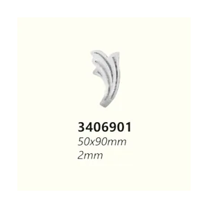Декоративно листо от ковано желязо 3406901 (2 mm), 50*90 mm - изглед 1
