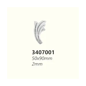 Декоративно листо от ковано желязо 3407001 (2 mm), 50*90 mm - изглед 1