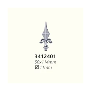 Връх от ковано желязо 3412401 (11 mm), 50*114 mm - изглед 1
