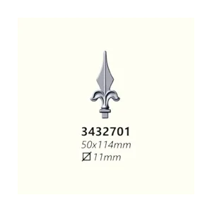 Връх от ковано желязо 3432701 (11 mm), 50*114 mm - изглед 1