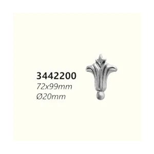 Връх от ковано желязо 3442200 (D = 20mm), 72*99 mm - изглед 1