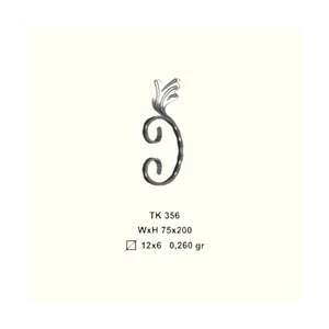 С - елемент от ковано желязо TK356 (11,5*5,5 mm), 75*200 mm - изглед 1