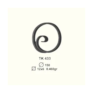 Oхлюв от ковано желязо TK433(11,5*5,5 mm), D=150 mm - изглед 1