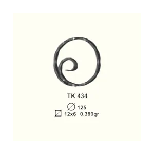 Oхлюв от ковано желязо TK434 (11,5*5,5 mm), D=125 mm - изглед 1