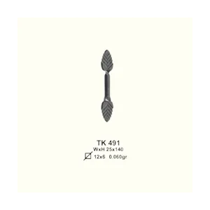 Връх от ковано желязо TK491 (5,5*11,5  mm), 25*140 mm - изглед 1