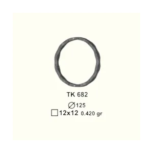 Кръгче от ковано желязо TK682 (11,5*5,5 mm), D=125 mm - изглед 1